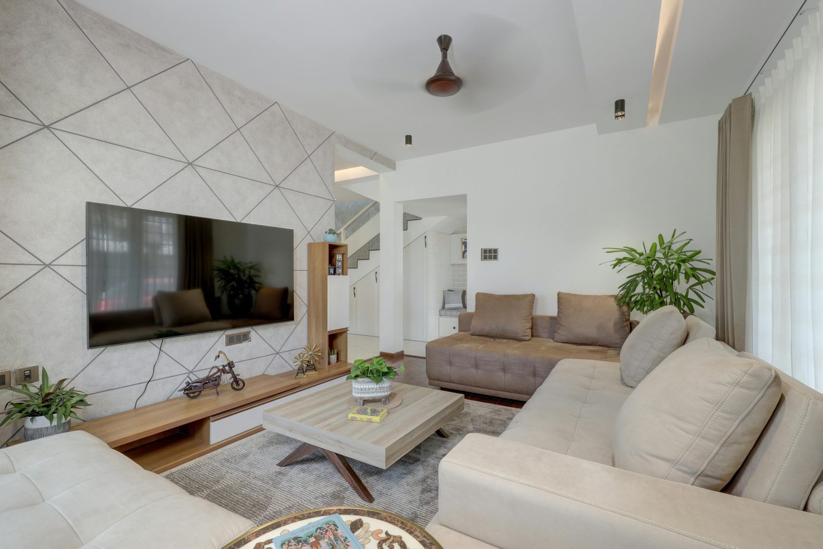 Salon moderne et lumineux d'une location saisonnière gérée par notre conciergerie vendée